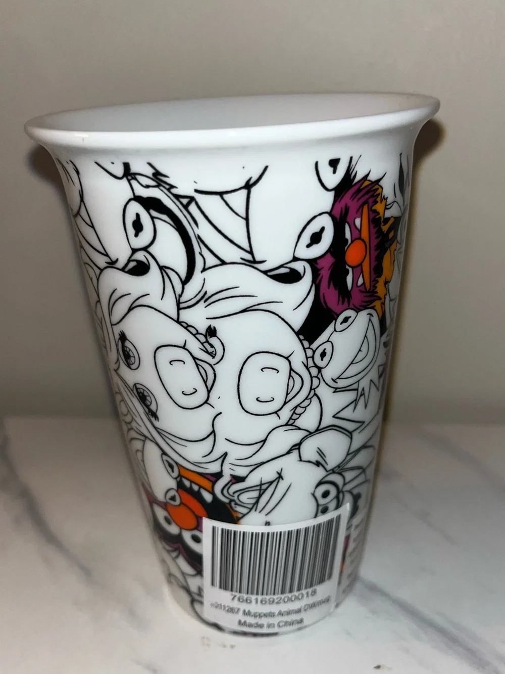 Disney Muppets Double Walled Porcelin Cup Tumbler No Lid Jim Henson